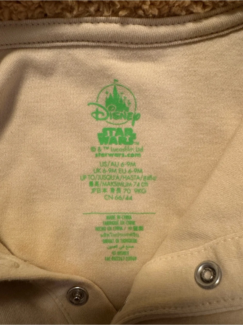 Disney Baby Yoda Star Wars Mandalorian Baby Bodysuit Costume, 6-9 Months